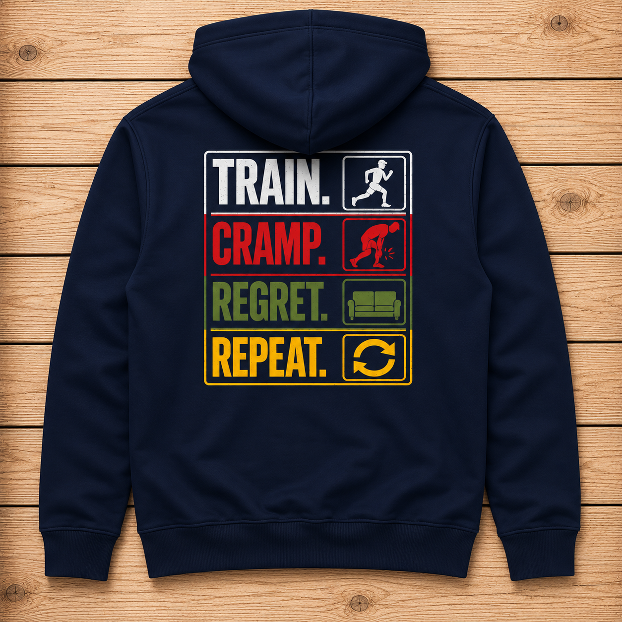 Train. Cramp. Regreat. Repeat - Hoodie